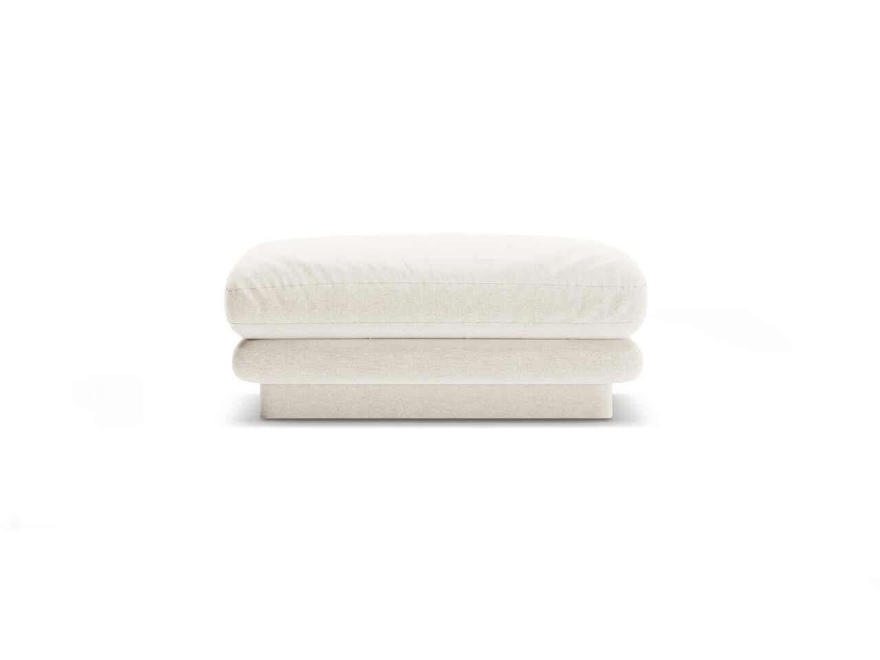 Taburet, Torino-211, Micadoni Home, 80x80x41 cm, tesatura structurata chenille, ivoriu - imagine 5